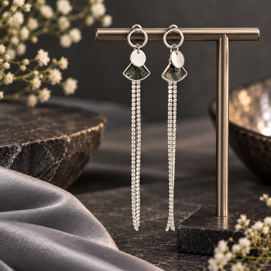 Calista Silver Danglers