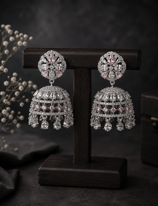 Ysmera Silver Jhumka