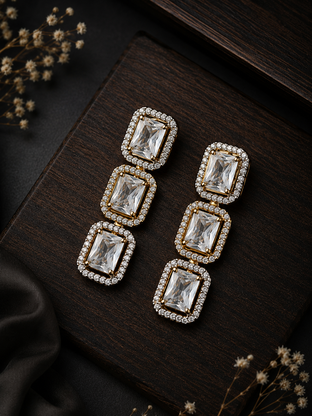 Orelia Golden Drop Earrings