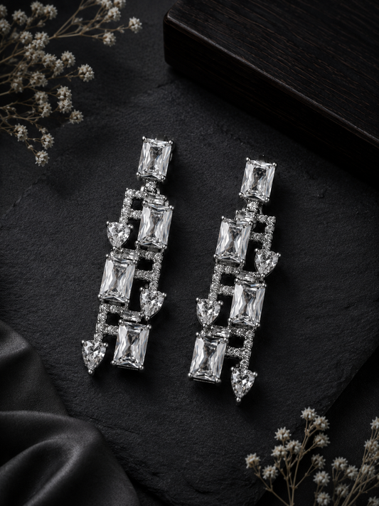 Zarelle Silver Drop Earrings