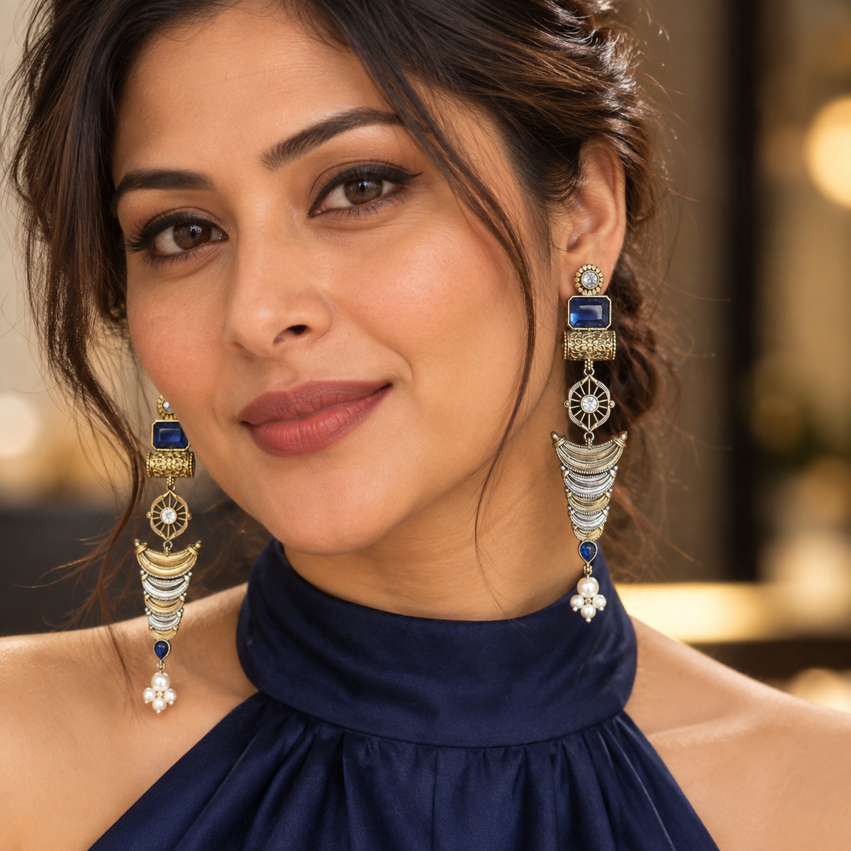 Neira Dual Shade Danglers