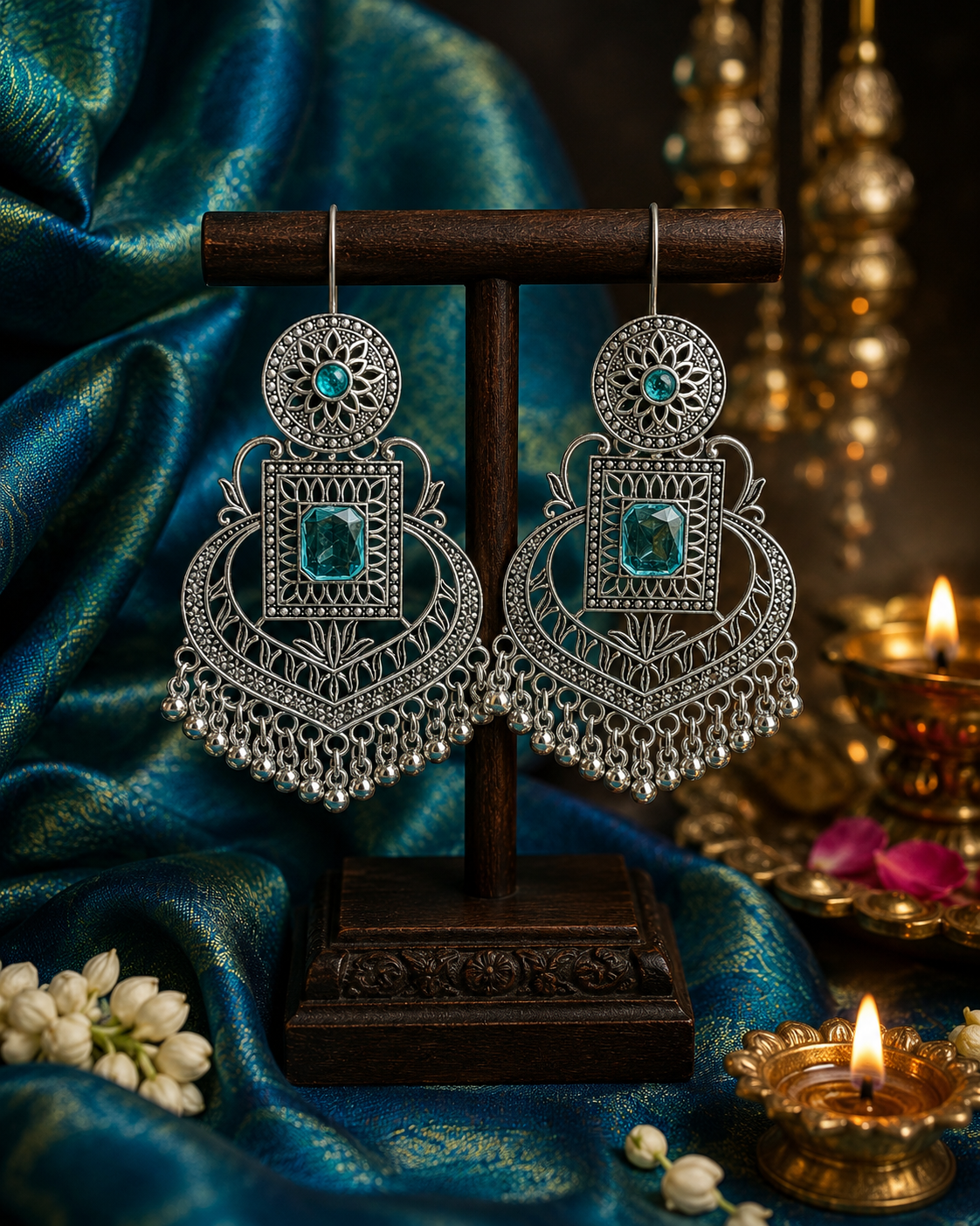 Neelika Oxidized Chandbaali
