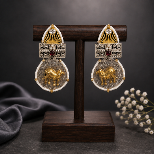 Vedika Dual Tone Earrings