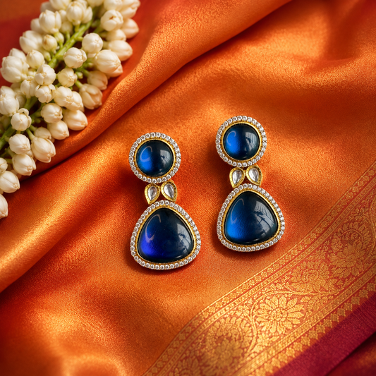 Eshvika Sapphire Blue Earrings