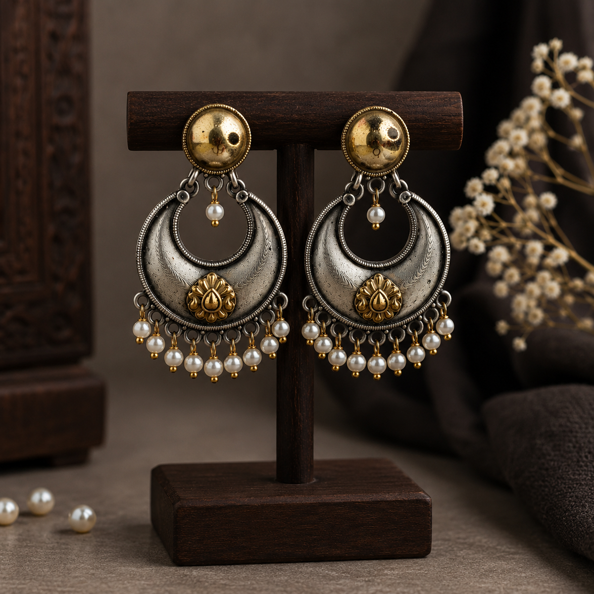 Hiralvi Dualtone Chandbali