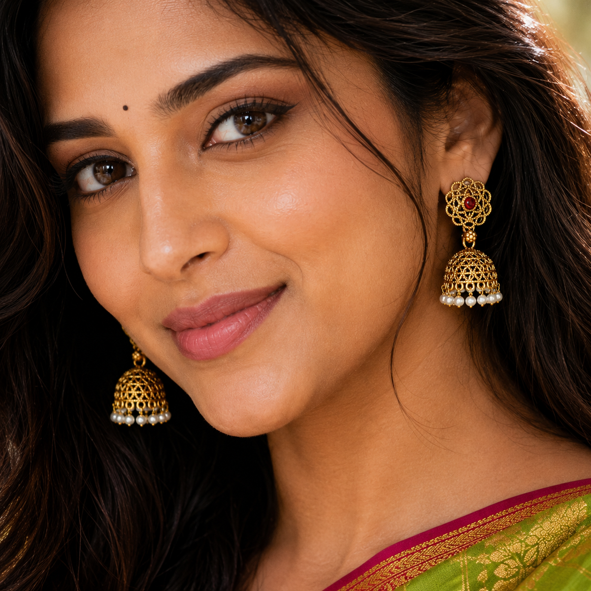 Hiranmayi Golden Jhumka