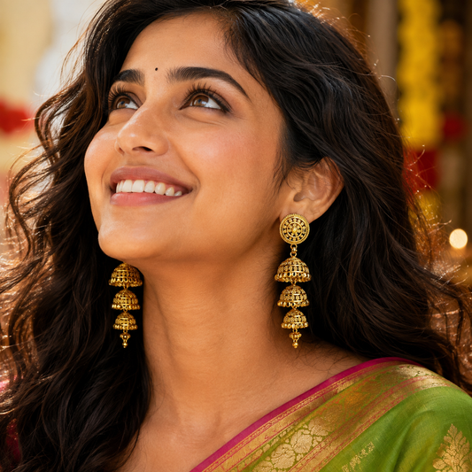 Ishani Golden Jhumka