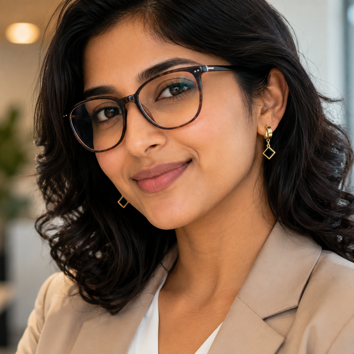 Nisha Golden Hoops