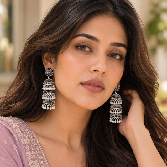 Triveni Tiered Jhumka