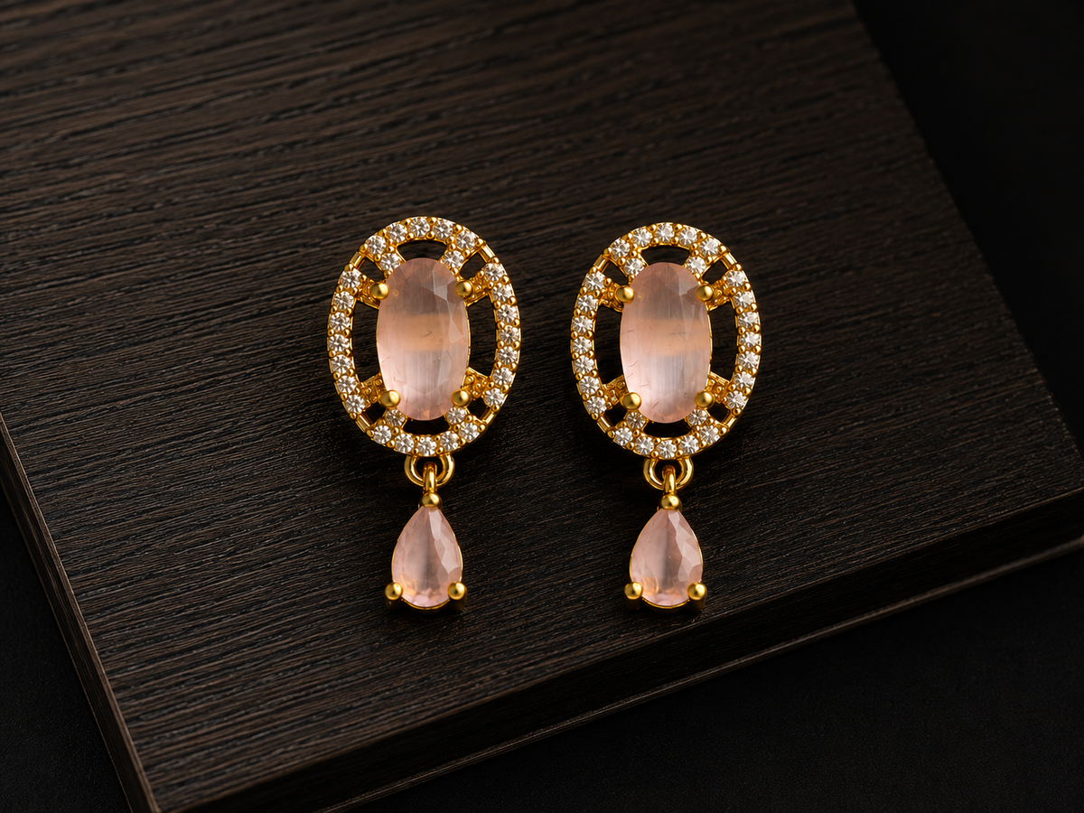 Elowen Pink Drop Earrings