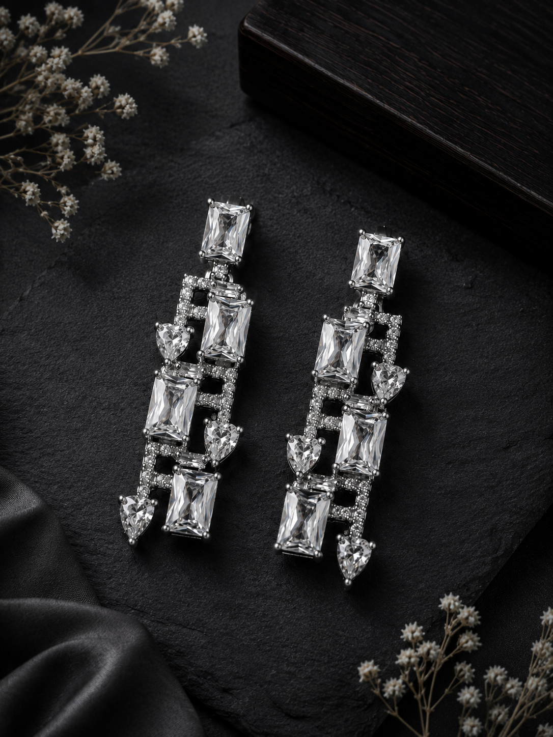 Zarelle Silver Drop Earrings