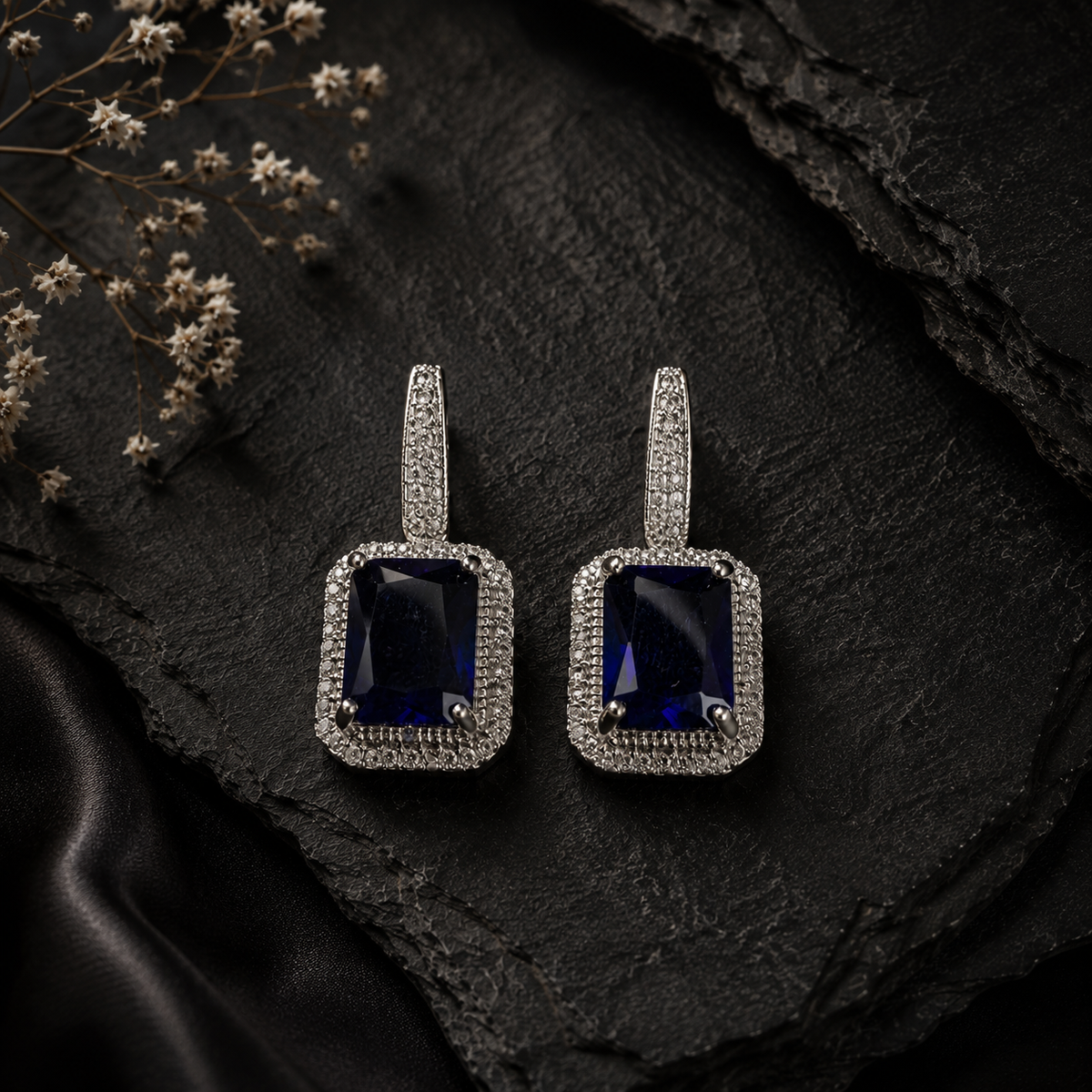 Ava Purple Drop Earrings