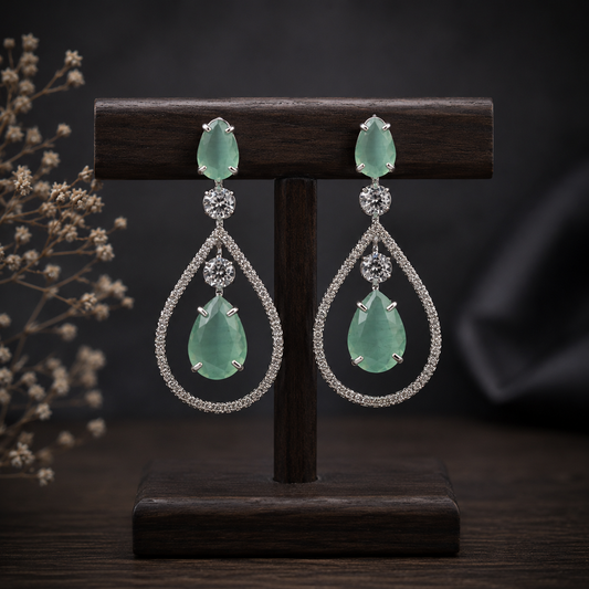 Aurelia Green Danglers