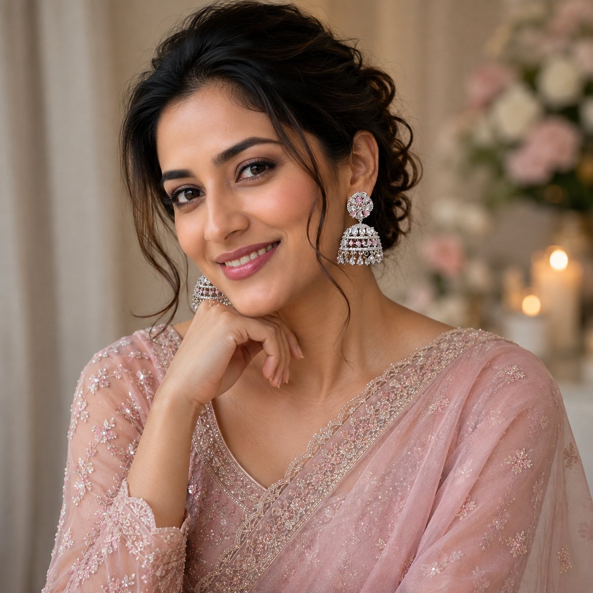 Ysmera Silver Jhumka