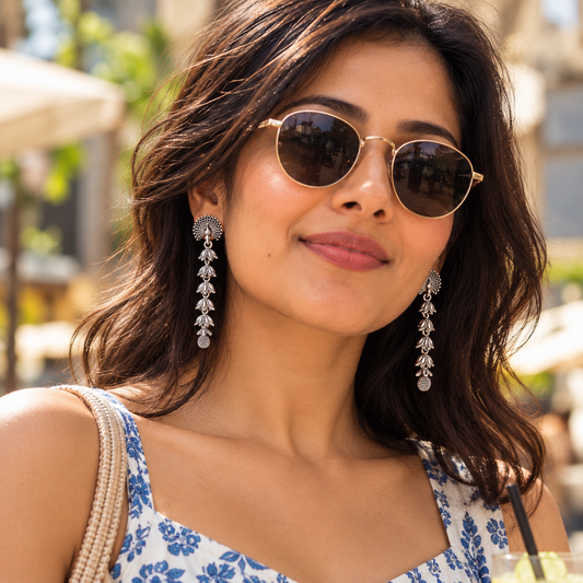 Mayvani Silver Danglers