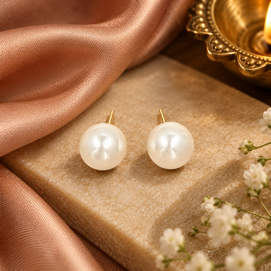 Ivory Vivien Pearl Studs