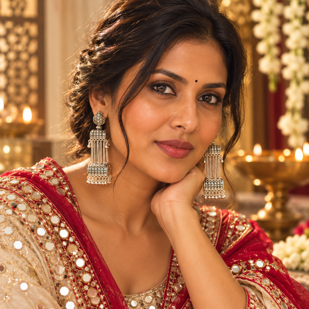Vrajvi Silver Danglers