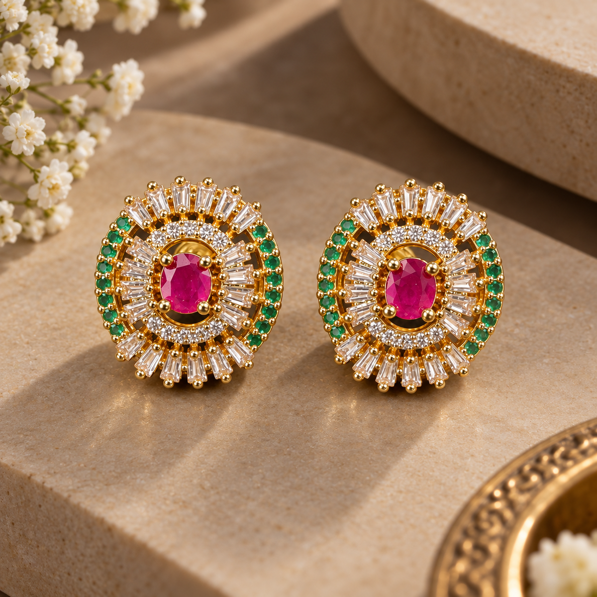 Multicolor Surabhi AD Earring